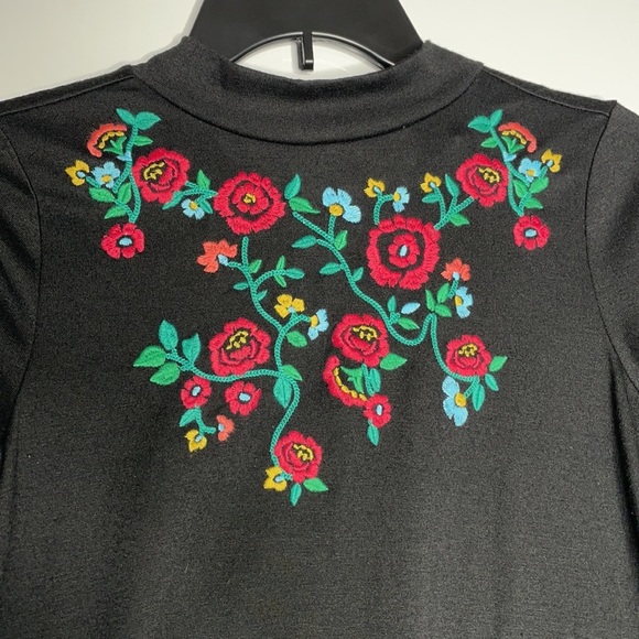 Ann Taylor LOFT Long Sleeve Tunic embroidered XXSP - Picture 2 of 4